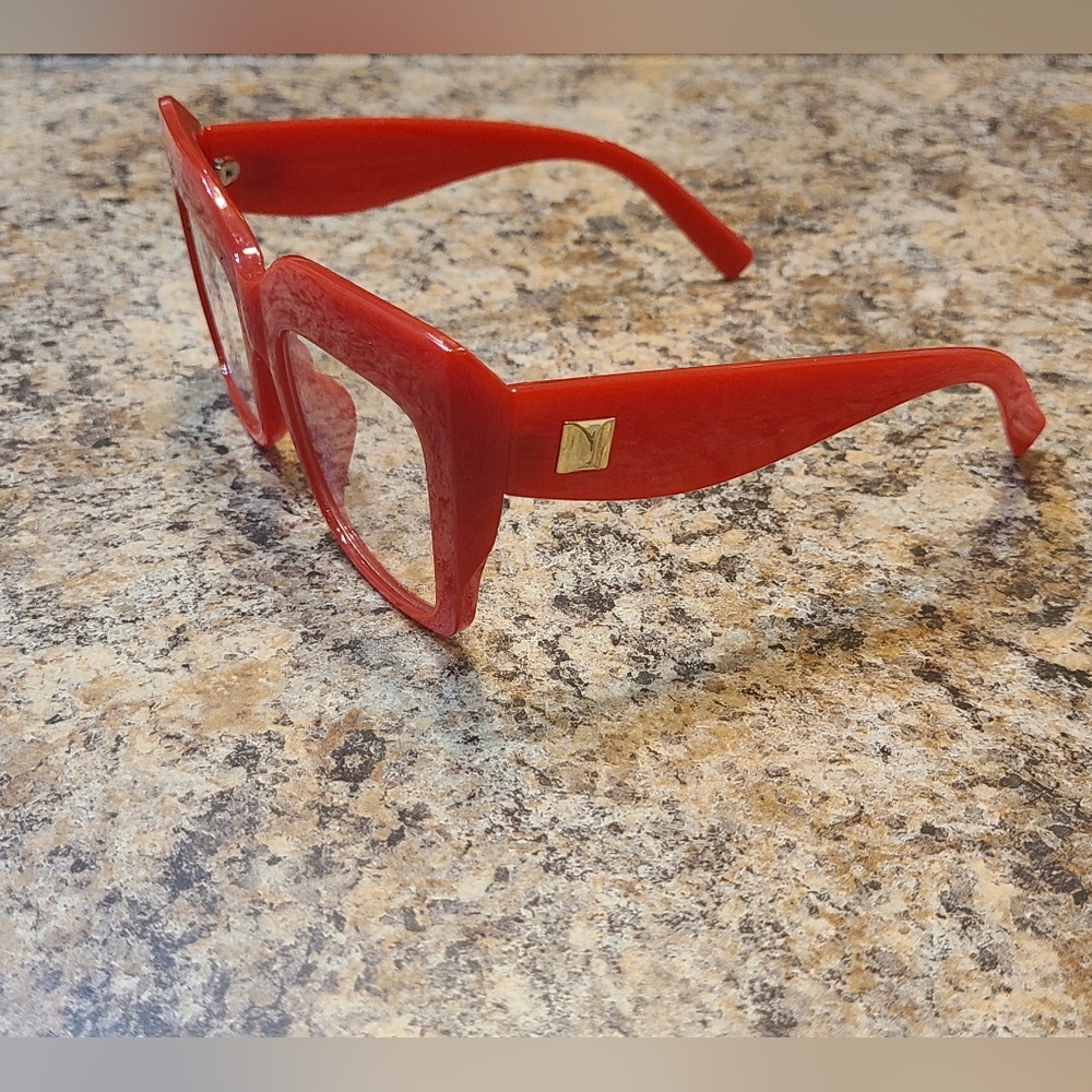 Thick Framed Red Cateye Fashion Glasses
